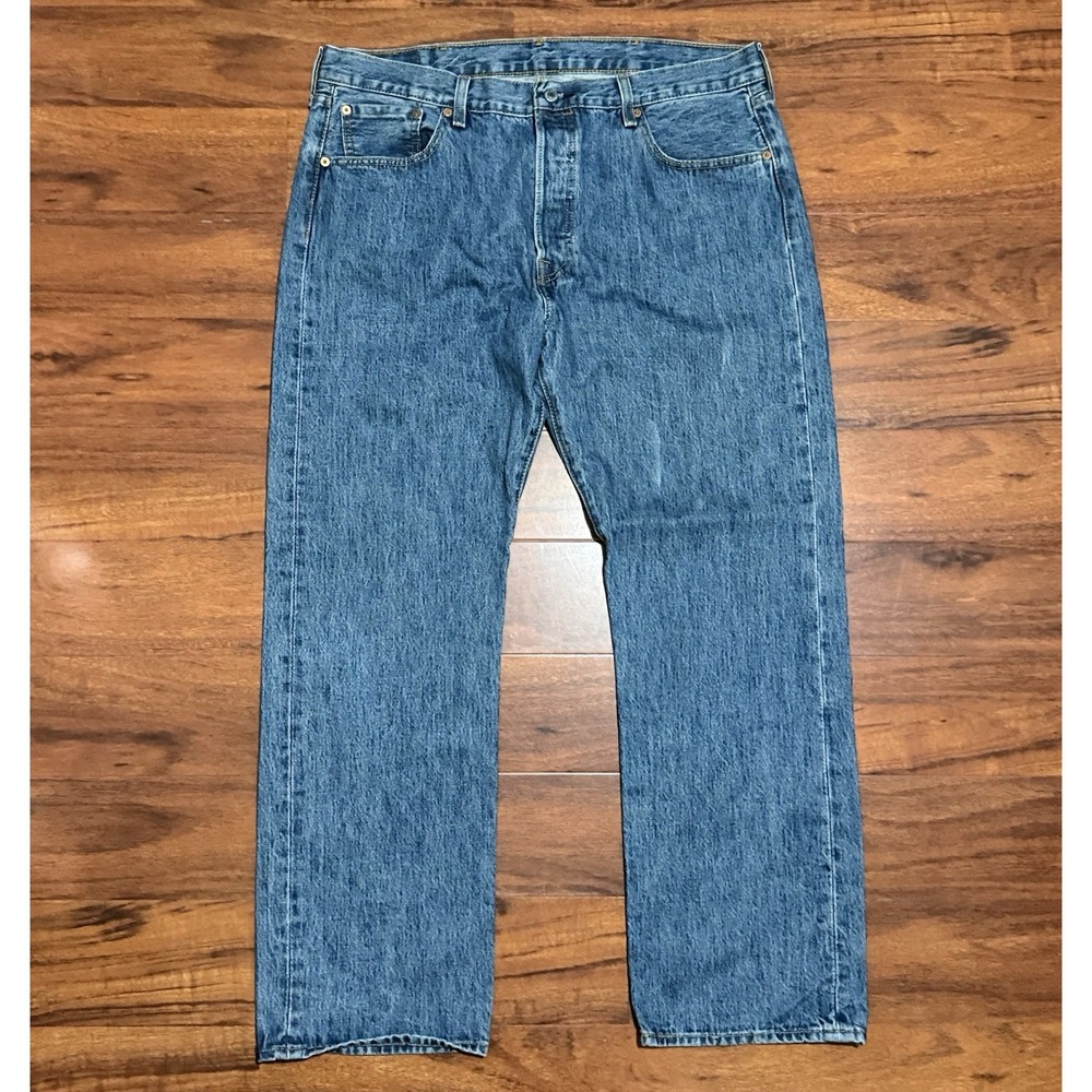 Levi's 501 Original Straight Mens Blue Jeans Size 38x30 Denim Button Fly